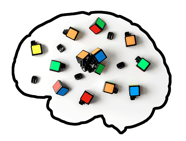brain concept with missing pieces of a puzzle